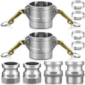 2 Set 3 Inch Camlock Fittings Type D&F&A by Innconee