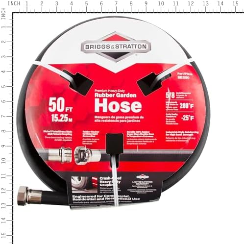 Briggs and Stratton 8BS50 50-Foot Premium Heavy-Duty Rubber Garden Hose - Image 3