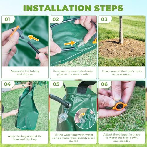 HIRALIY 20 Gallon Tree Watering Bag, 3 Pack, Slow Release 1-5 Days - Image 6