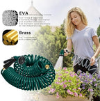 Coil Hose 75FT EVA Coil Garden Hose With 3/4'' Brass Connector - Image 2