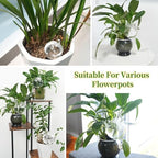 8pcs Plant Self Watering Globes with Covers, Plastic Water Bulbs Top Fill, Plant Watering Devices System Slow Release Terracotta, Water Spikes Stakes for Indoor - Image 7