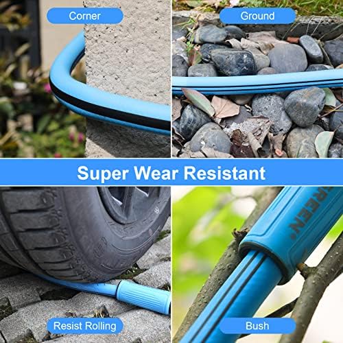 Garden Hose 5/8" x150FT,Heavy Duty 450B.P Water Hose Lawn & Garden Watering Equipment 3/4" Solid Brass Fittings - Image 5