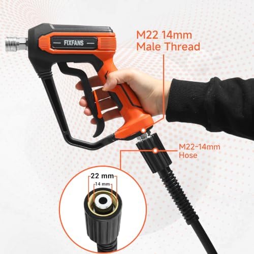 FIXFANS Pressure Washer Gun and Hose Kit, 50FT Power Wash Hose, M22 Fitting - Image 4
