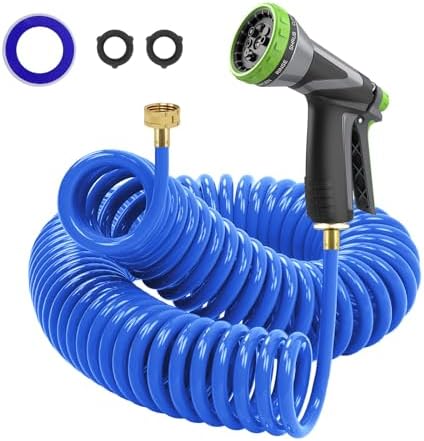 Coil Hose,3/8" EVA Coil Garden Hose 25 FT,Curly Water Hose by Unknown