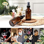 NOOEEISS Amber Glass Small Spray Bottle 2 oz 48 Packs,Fine Mist Sprayer Small Clear Bottles,Refillable Containers mini spray bottles for Cleaning Solutions and Skin Care (Amber 48pcs) - Image 5