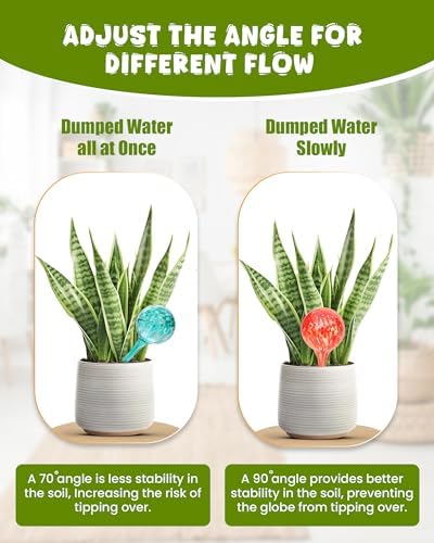Iridescent Self Watering Globes, Glass Rainbow Plant Watering Globes, Self Watering Planter Insert, Automatic Plant Waterer Indoor (Small-6 Pcs Multi-Color) - Image 4