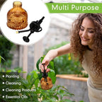 Zopeal 8 Pcs Glass Plant Mister Spray Bottle 200ml Vintage Plant Spritzer Multicolor Succulent Watering Bottle Watering Can 6.4'' with Plastic Top Pumps for Indoor Outdoor Garden Plants(Black) - Image 7