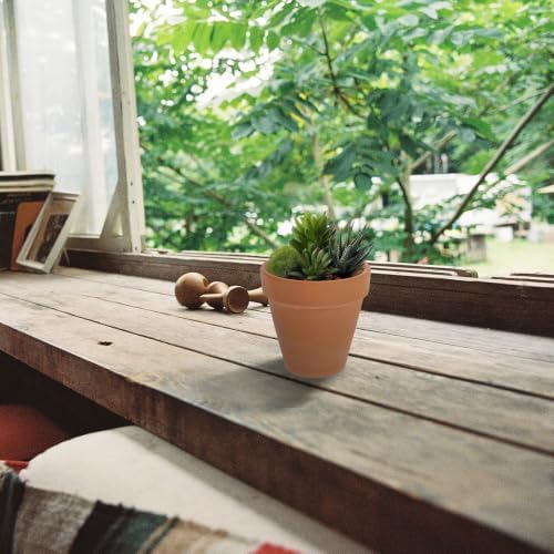 PartyKindom 10pcs Flower Pots Red Pottery with Drainage Holes - Image 7