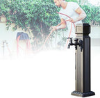 Outdoor Stainless Steel Garden Water Column/Hose Stand with 15M High Pressure Water Pipe Courtyard Water Faucet Pillar Floor Mount Water Tap Columns Stainless Steel,26in by RNQZ