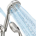 Shower Head with Handheld, High Pressure 10 Spray Modes, Brushed Nickel by wowkksanitaryware