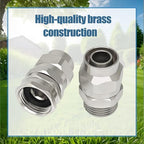G-Sunny Solid Brass 5/8-Inch Garden Hose Repair Kit, Heavy-Duty Male and Female Replacement Ends Coupler, Leak-Proof Hose Mender and Connector Fittings (5/8"Garden Hose Repair Fitting 2Set) - Image 3