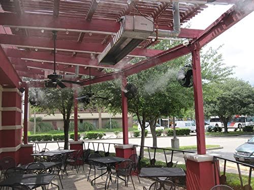 Fan Mister - Stainless Steel Misting Ring with Calcium Inhibitor Filter - Includes Misting Nozzles - Push Lock Connection - Do It Yourself (18 Inch Fan with 15 Inch 4 Nozzle Ring) - Image 4