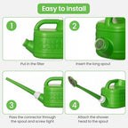 Plastic 1-Gallon Watering Can with Long Spout and Dual Handle for Indoor & Outdoor Plant Care, Lawn Maintenance and Yard Gardening - Image 5