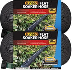 Flat Soaker Hose 50FT 2-Pack for Garden Beds by SuneedDirect