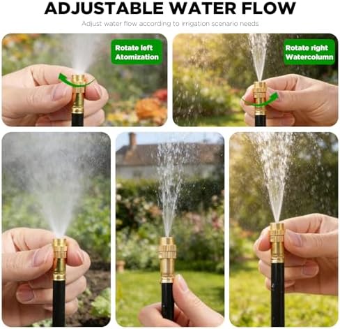 DEMORA 50FT Automatic Drip Irrigation Kit, Bendable Watering Hose with Multi Sprinkler Heads, Misting System for Garden Yard Outdoor Plants Greenhouse - Image 5