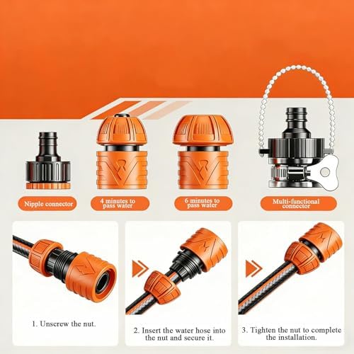 Car Wash Nozzle for Hose 8 Patterns Sprinkler Attachment - Image 5