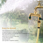 Hose Splitter, 2 Way Heavy Duty Brass Garden Hose Splitter, Outdoor Faucet Splitter, for 3/4" Hose Connector, Hose Spigot Adapter with 2 Individual ON/Off Valves - Image 6