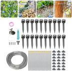 Garden Drip Irrigation Watering Kit, Automatic Garden 82FT 4/7 PVC Hose Drip Irrigation Sprinkler with Connectors for Greenhouse Flower Bed Lawn Patio Yard - Image 7