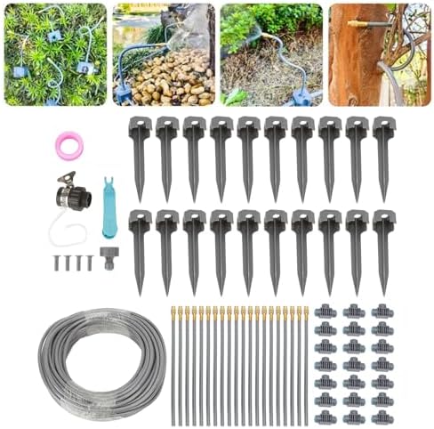 Garden Drip Irrigation Watering Kit, Automatic Garden 82FT 4/7 PVC Hose Drip Irrigation Sprinkler with Connectors for Greenhouse Flower Bed Lawn Patio Yard - Image 7