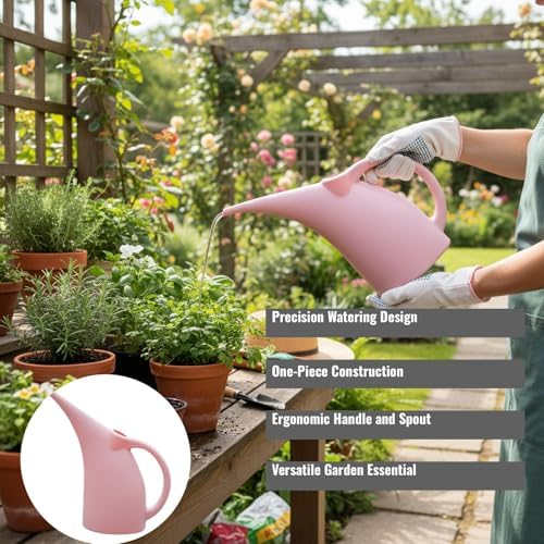 Long Spout Watering Can for Indoor Plants - pp Precision Garden Watering Can (Pink 27x12.5x27 cm) - Image 2