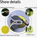 Stainless Steel Wall Mounted Floor Decorative Hose Reel, Outdoor Heavy Duty Garden Hoses Holder Storage Durable for Watering Flowersyard Lawn Farm Patio - Image 5