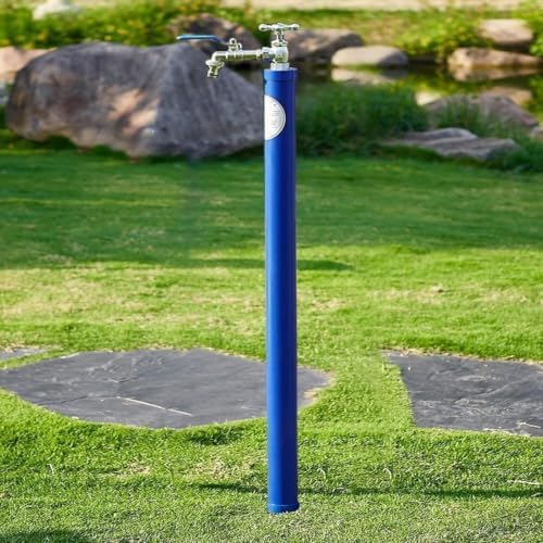 Outdoor Spigot, Outdoor Faucet Water Column, Stainless Steel Floor-Standing Faucet，Frost-Proof Garden Water Column & Hose Stand for Irrigation & Car Washing Outdoor Taps(H 0.8m,Twin) by Unknown