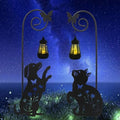 2 Pack Solar Cat Dog Lantern Garden Stakes 28.7in Metal Night Light by Unknown