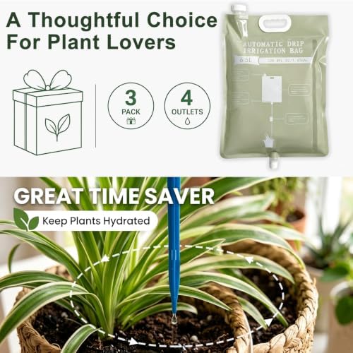 3Pcs 6.5L Automatic Vacation Plant Waterer Bag,Plant Self Watering Devices - Image 6
