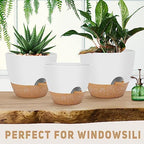 YNNICO 12" 10" 9" Large Self Watering Plant Pots, 3 Pack Plastic Pots - Image 4