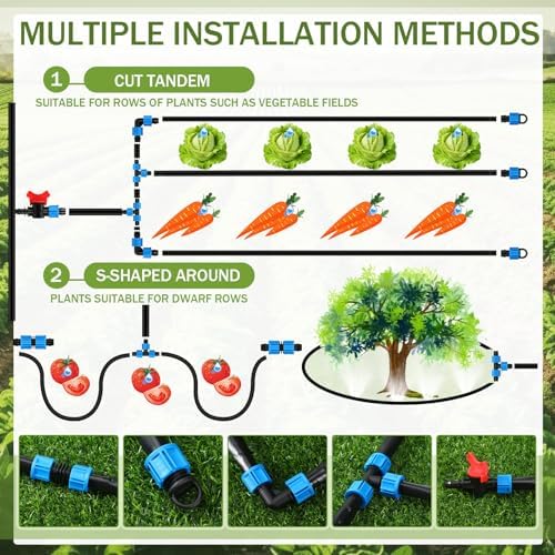 Tondiamo 250ft 16mil 5/8" Drip Tape Irrigation Kit, 6" Spacing Hose - Image 4