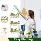 XXXFLOWER Wall Hanging Propagation Station with Wooden Stand 5 Bulb Vase 3 Tiers Planters+ 2Pcs Watering Can,Small Squeeze Bottles for Liquids,Succulent Watering Bottle with Bend Mouth,250 ML - Image 5