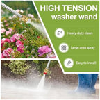Jet Nozzle Power Washer for Garden Hose with 3 High-Pressure Nozzles, Pressure Washer, Hose Sprayer Nozzle with Adjustable Spray Patterns for Garden Watering, Car Washing, Patio and Pet(Gray) - Image 3