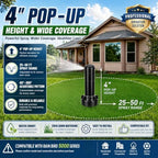 5000 Series Replacement Rotor Sprinkler Heads Compatible with Rain Bird 5004 PC – 4" Pop-Up Gear-Driven Lawn Sprinkler Heads, Adjustable 40°–360°, 25–50 ft Radius, 3/4" NPT Inlet Yard Irrigation (4) - Image 2