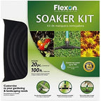 Flexon WS100KITCN 20-Piece Soaker Hose Kit, 100 ft, Black by Flexon