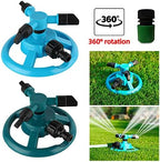 Lawn Garden Sprinkler Automatic Garden Watering Lawn Sprinklers 360 Rotating Degree Grass Plants Irrigation System with Nozzle for Home Yard(Blue) - Image 2