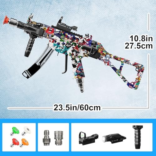 Swivel Pressure Washer Gun 3600 PSI – Easy Pull Trigger Handle with 3/8" Quick Connect Plug, Foam Cannon Compatible for Car, Home & Outdoor Cleaning (Colorful Graffiti) - Image 2