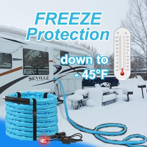OEBLD Heated Water Hose for RV 100FT, 5/8-Inch ID, -45°F Freeze Protection - Image 2