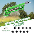 Farm Irrigation Sprinkler, 2" Farm Sprinklers Spray, 360°Adjustable Large-Area Watering Spray, with Replacement Nozzle, for Farm Lawn Garden Irrigation - Image 2