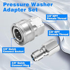 3/8 Inch NPT Pressure Washer Adapter Set, Quick Connector 12-Piece - Image 4