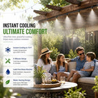 100FT Misters for Outside Patio, Outdoor Misting Cooling System with 20 Brass Nozzles & Filters, DIY Misting Kit for Backyard Garden Greenhouse Deck Umbrella Canopy Pool Porch Trampoline - Image 2