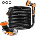 Garden Hose 50FT Heavy Duty Water Hose with 360° Swivel Connector, Flexible and Durable, Lightweight Rubber Hybrid Hose, Leak-Free Connections, Male to Female Fittings for Garden, Lawn, Yard by Omont