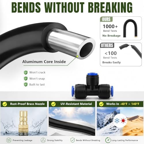 Drip Irrigation Nozzles 40 Pack, 8 Inch Adjustable Sprayers for 1/4 Tubing - Image 5