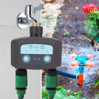 Water Timer,2 Zone Smart Irrigation Timer Water Valve Controller with Brass Inlet Outlet for Outside Patio Garden Beaches Lawn Yard, Hose Sprinkler, 500 to 1700Lh - Image 2