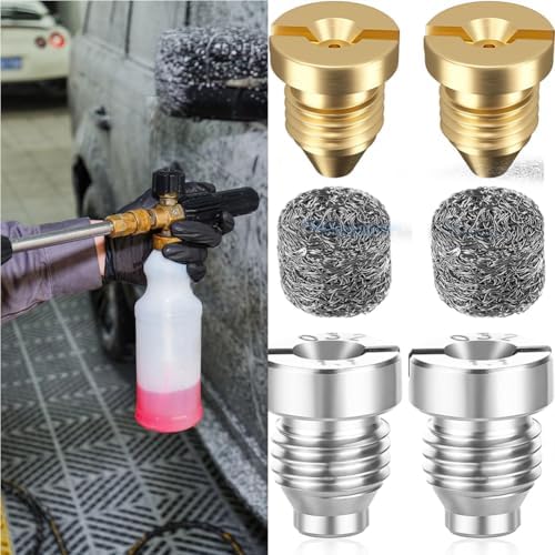 5/10PCS 0.9mm-1.5mm Orifice Foam Cannon Orifice Nozzle and Foam Manufacturer Mesh Filter Filter Kit with Cleaning Tools Foam Cannon Snow Foam Car Stainless Steel 1.35mm 10pcs - Image 7