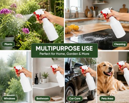 24 Pack 16oz Spray Bottles HDPE Trigger Sprayer Heavy Duty Plastic Nozzle - Image 6