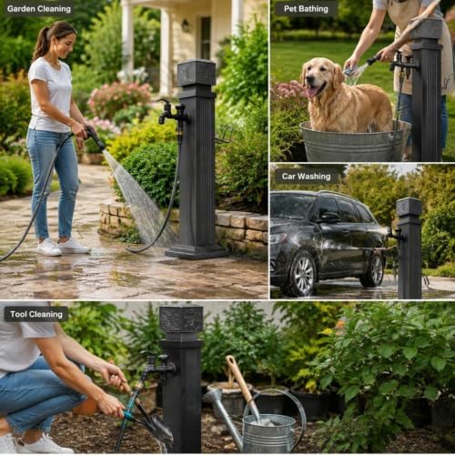 Freestanding Outdoor Faucet Column Stainless Steel Garden Water Column - Image 7