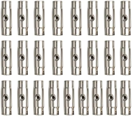25pcs Nickel Plated Brass Push to Connect Fitting For High Pressure Up to1740 psi Misting System, Misting Coupling Slip Lock (One Hole), 3/8" Tube OD,Straight Union by Legines