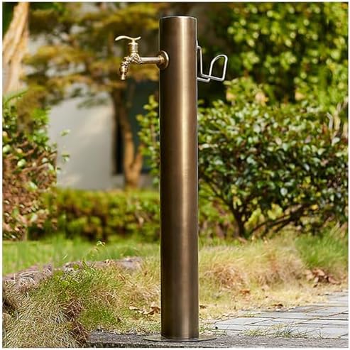 Outdoor Faucet Water Column, Floor Freestanding Garden Watering Fountain Hydrant Landscape Decor Taps, Freeze Proof Outdoor Water Spigot Irrigation Post, Water Hose Holders Water Dispenser by Unknown