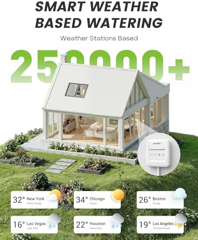 RAINPOINT Smart Sprinkler Controller, WiFi Sprinkler Controller 8 Zone-Local Weather Intelligence, Programmable Smart Irrigation System with APP Remote Control, Rain Skips, Rain Sensor Compatibility - Image 3