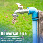 Therwen 16 Sets Garden Water Hose Quick Connector 3/4'', Brass Color - Image 4